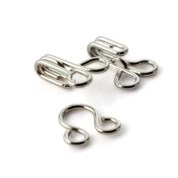 Spring hooks and eyes, size 2, silver-coloured - 263845 Prym 2
