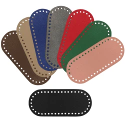 Oval genuine leather bag bases - 20cm x 9cm - MA71 Mas