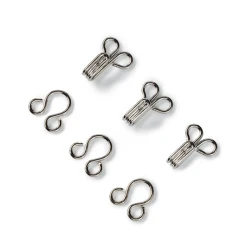 Spring hooks and eyes, size 2, silver-coloured - 263845 Prym