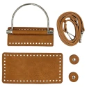 Kit for bag with silver metal handle, complete with shoulder strap, base and magnetic closure - K013 Mas