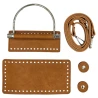 Kit for bag with silver metal handle, complete with shoulder strap, base and magnetic closure - K013 Mas