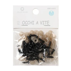 Occhietti neri di sicurezza per pupazzi e amigurumi - 6 mm diametro 2