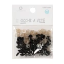 Occhietti neri di sicurezza per pupazzi e amigurumi - 10 mm diametro