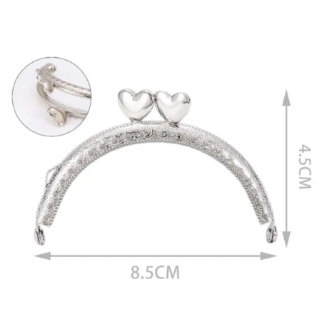 Heart click clasp for purse and coin purse