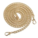 Large double metal chain clutch bag strap