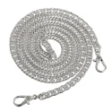 Large double metal chain clutch bag strap