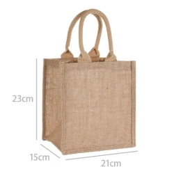 Borsa in Juta Petit Bag da personalizzare e decorare 21 x 23cm 2