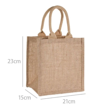 Jute Petit Bag to personalise and decorate 21 x 23cm