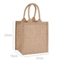 Jute Petit Bag to personalise and decorate 21 x 23cm