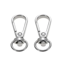 Spring hook length 38mm round loop 14mm silver