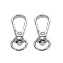 Spring hook length 38mm round loop 14mm silver