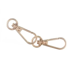 Spring hook length 38mm round loop 14mm silver 2