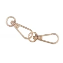 Spring hook length 38mm round loop 14mm gold