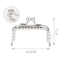 Clic clac rectangular petit mini 6.5cm metal purse clasp with rods