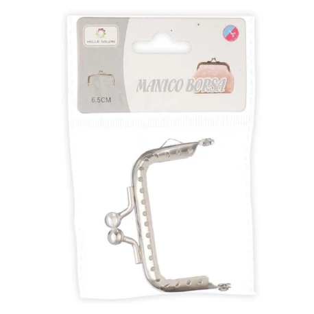 Clic clac rectangular petit mini 6.5cm metal purse clasp with rods