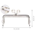 10.5 cm rectangular metal click clac ball purse clasp with coloured balls