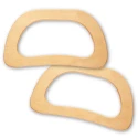 Manici per borse in legno naturale 20cm - MA113 MAS