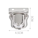 Folder clasp with silver striped button for handmade bags