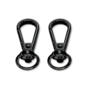 Spring hook length 38mm round loop 14mm silver