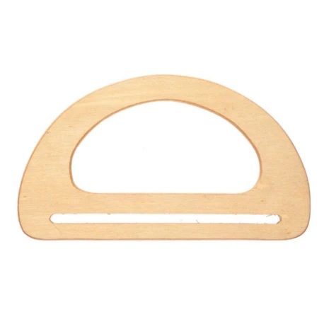 Semicircle bag handles with natural wood slit 17 cm