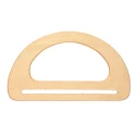 Semicircle bag handles with natural wood slit 17 cm