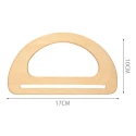 Manici per borse a semicerchio con fessura in legno naturale 17cm