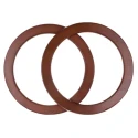 Round wooden bag handles 16 cm wide and 1.5 cm thick - 2 pieces