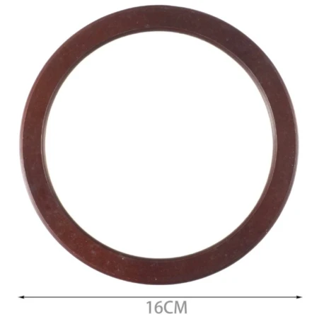 Round wooden bag handles 16 cm wide and 1.5 cm thick - 2 pieces