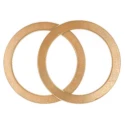 Round wooden bag handles 16 cm wide and 1.5 cm thick - 2 pieces
