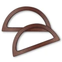 Manici per borse a semicerchio in legno naturale 20 cm - 2 pezzi