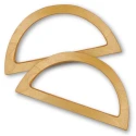 Manici per borse a semicerchio in legno naturale 20 cm - 2 pezzi