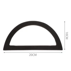 Semicircle bag handles made of natural wood 20 cm - 2 pieces 2