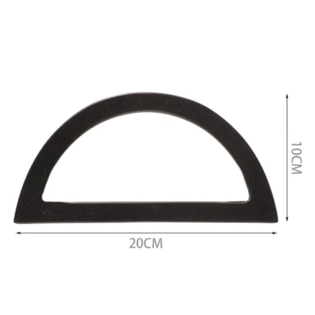 Manici per borse a semicerchio in legno naturale 20 cm - 2 pezzi