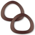 Manici per borse ovali in legno naturale 15cm confezione 2 pezzi