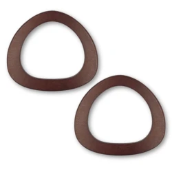 Natural wooden oval bag handles 15 cm pack 2 pieces 2