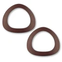 Natural wooden oval bag handles 15 cm pack 2 pieces