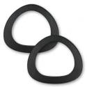 Natural wooden oval bag handles 15 cm pack 2 pieces