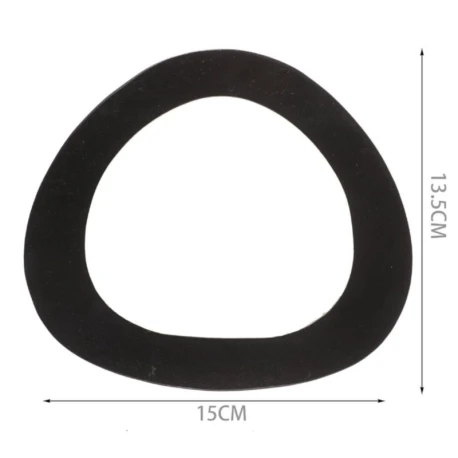 Natural wooden oval bag handles 15 cm pack 2 pieces