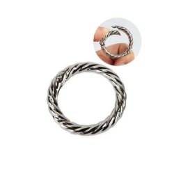 Round spring hooks with braided rope processing Ø 3.5 cm 2