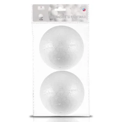 Polystyrene ball diameter 7cm for Christmas decorations - 2 pack
