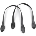 Black faux leather bag handles 60cm ideal for carrying on the shoulder