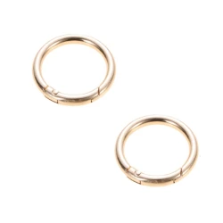 Moschettoni tondi apribili con sicura a molla Ø 3,3cm oro - 2 Pezzi 2