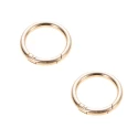 Round opening snap hooks with spring safety Ø 3.3cm gold - 2 Pieces