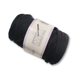 Fettuccia in Cotone elasticizzato nera per borse Fashion Bag per uncinetto rocca da 350gr