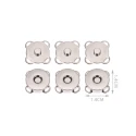 Magnetic sewing clasp 14mm - Pack 3 Pieces silver