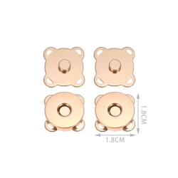 Chiusura magnetica da cucire 18mm - Confezione 2 Pezzi oro