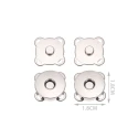 Chiusura magnetica da cucire 18mm - Confezione 2 Pezzi argento