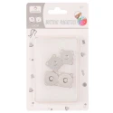 Chiusura magnetica da cucire 18mm - Confezione 2 Pezzi argento