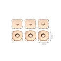 Magnetic sewing clasp 14mm - Pack 3 Pieces gold