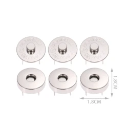 Chiusura magnetica Argento o Oro diametro 18mm - confezione 4 pezzi